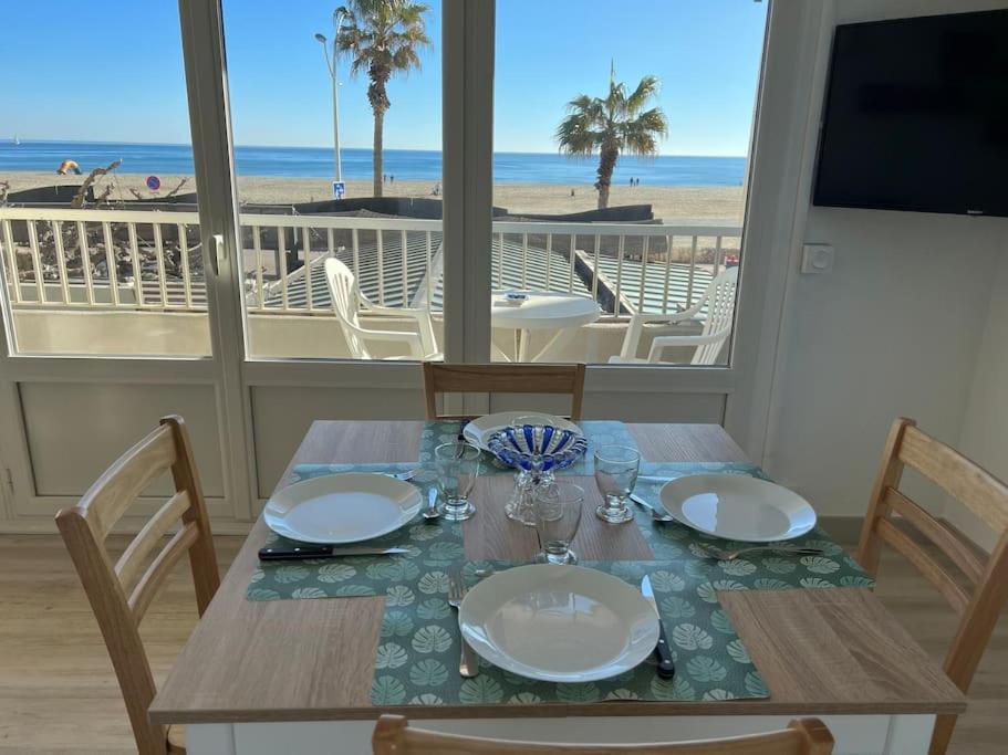 Le Carrousel - Apt Vue Mer - Plage A 10 M - Clim - Wifi Canet-en-Roussillon Exteriör bild
