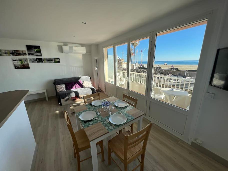 Le Carrousel - Apt Vue Mer - Plage A 10 M - Clim - Wifi Canet-en-Roussillon Exteriör bild